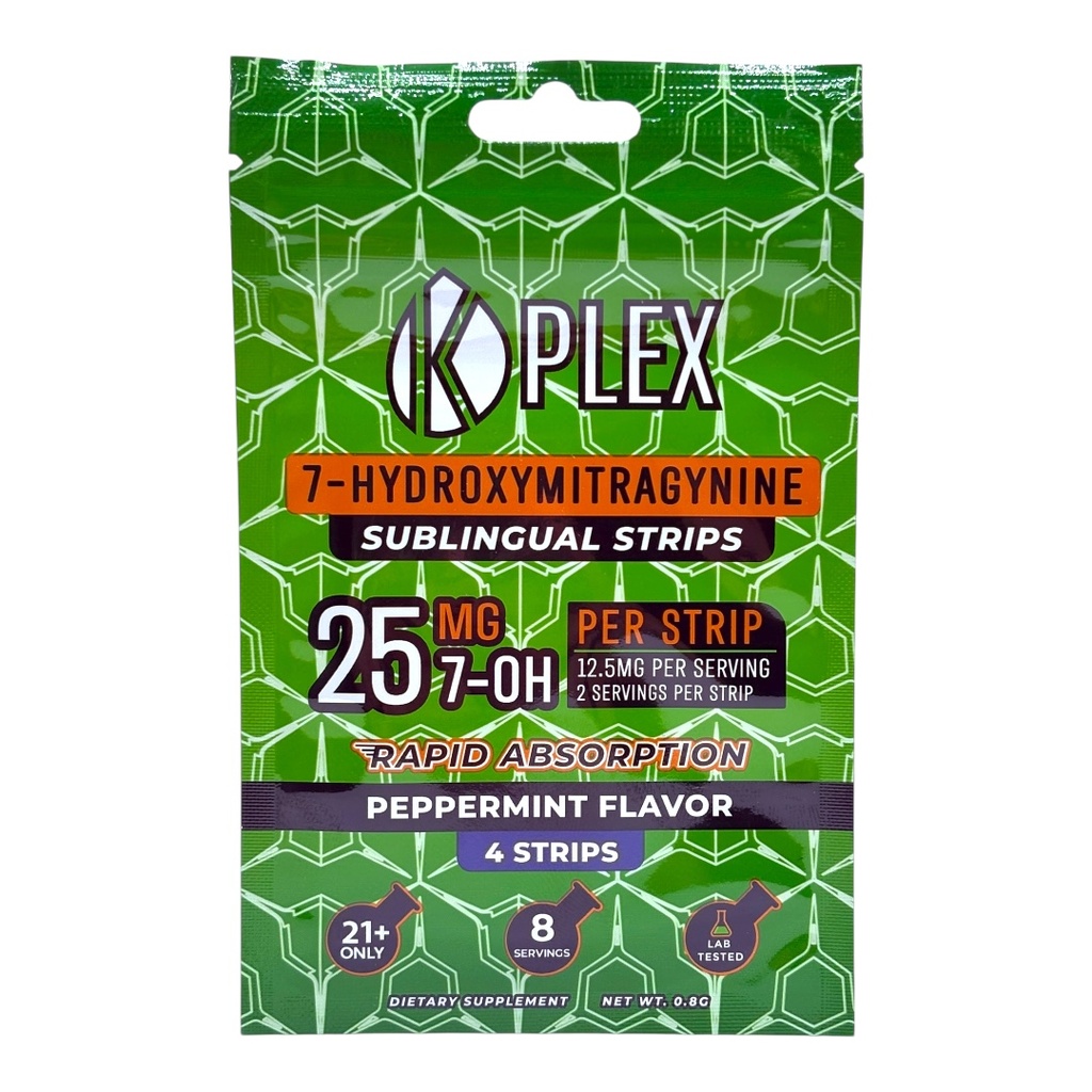 K PLEX 7-HYDROXYMITRAGYNINE 25MG SUBLINGUAL STRIPS
