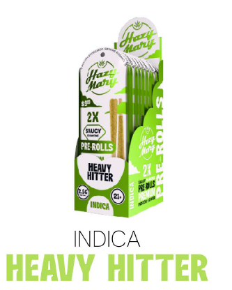 HAZY MARY THCA SAUCY DIAMOND 2.5G 2PK PRE-ROLL 10CT