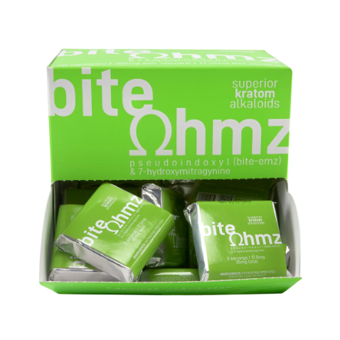 OHMZ BITE 35MG 7-HYDROXY PSEUDO KRATOM CHOCOLATE 30CT