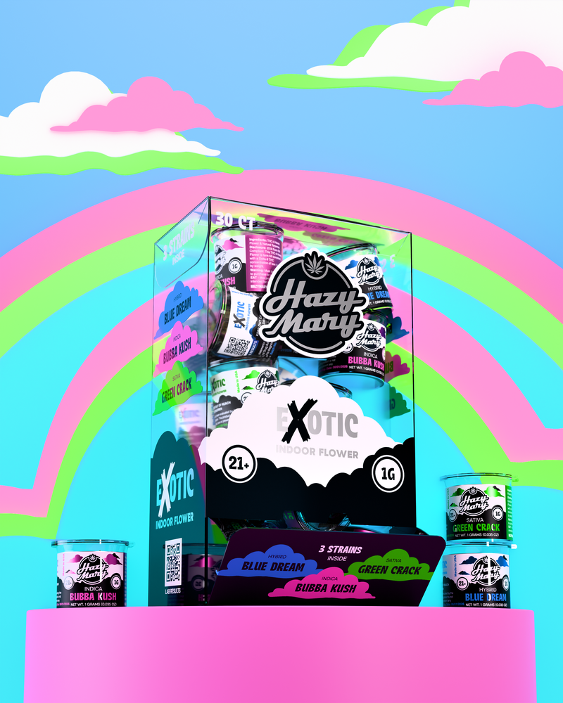 HAZY MARY EXOTIC FLOWER 1G 30CT GRAVITY MASTERBOX