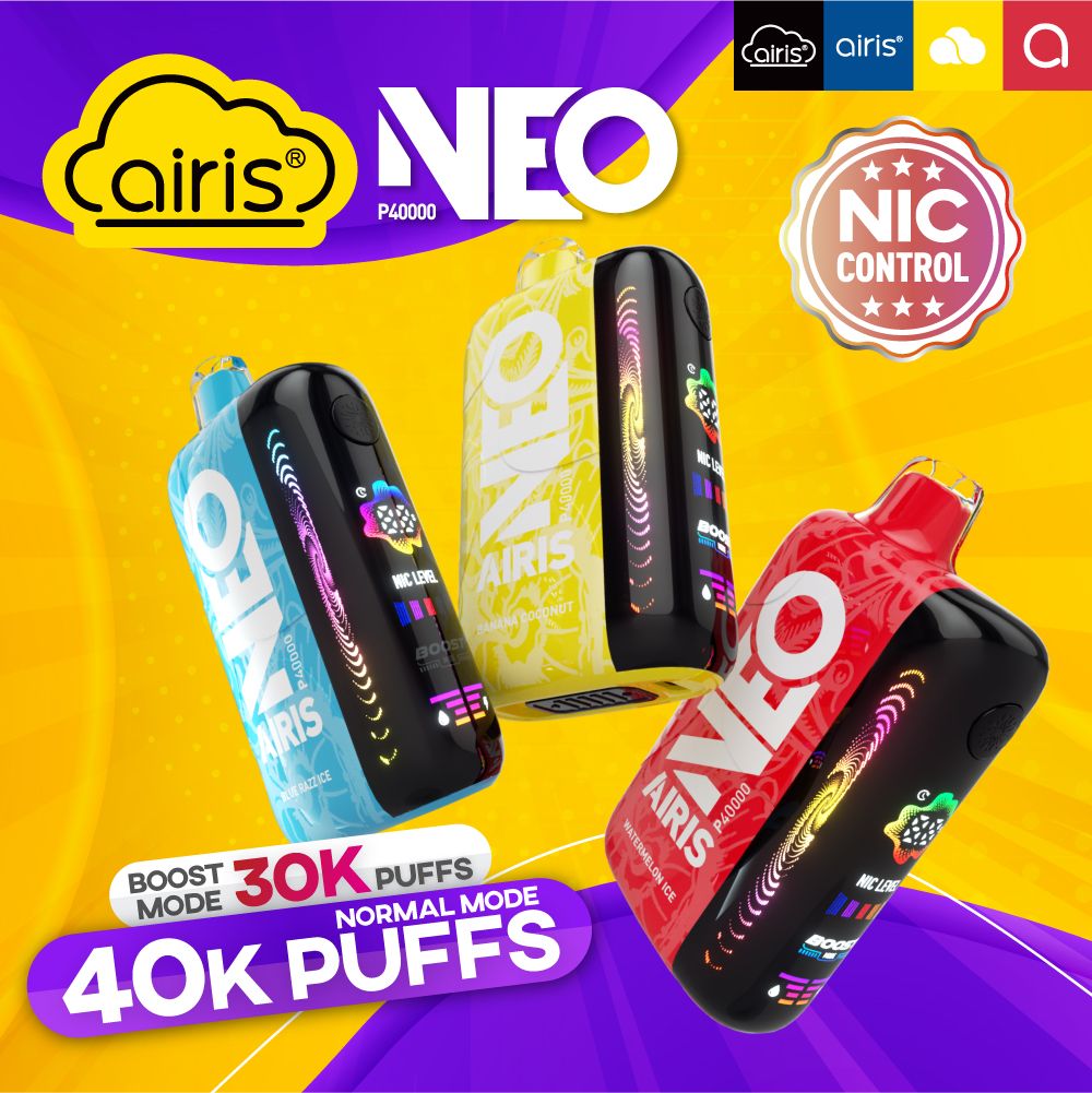AIRIS NEO 40000 PUFFS  5% DISPOSABLE BOX OF 5