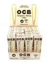 OCB ORGANIC HEMP 1¼ UNBLEACHED CONE 6CT BOX OF 32