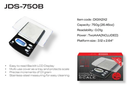 CR JDS-750B PORTABLE DIGITAL SCALE 750G X 0.1G BLACK