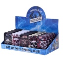 SPECIAL BLUE SKULL & ROSES MINI BUTANE TORCH LIGHTER LT114 BOX OF 20