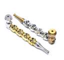 SKULL METAL TOBACCO PIPE ASSORTED COLORS 12CT