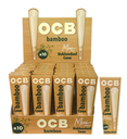 OCB BAMBOO MINI 70MM UNBLEACHED CONE 10CT BOX OF 32