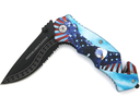 SNAKE EYE UNITED WE STAND DIVIDED WE FALL GOD BLESS AMERICA TACTICAL FOLDER KNIFE PK-939SF4