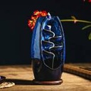 BLUE CERAMIC BACK FLOW INCENSE BURNER