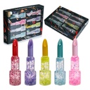 LIPSTICK GLITTER GLASS HAND PIPE ASSORTED COLORS 5" 8CT CTP058