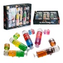 COLORFUL GLITTER GLASS HAND PIPE ASSORTED COLORS 6CT CTP051-2